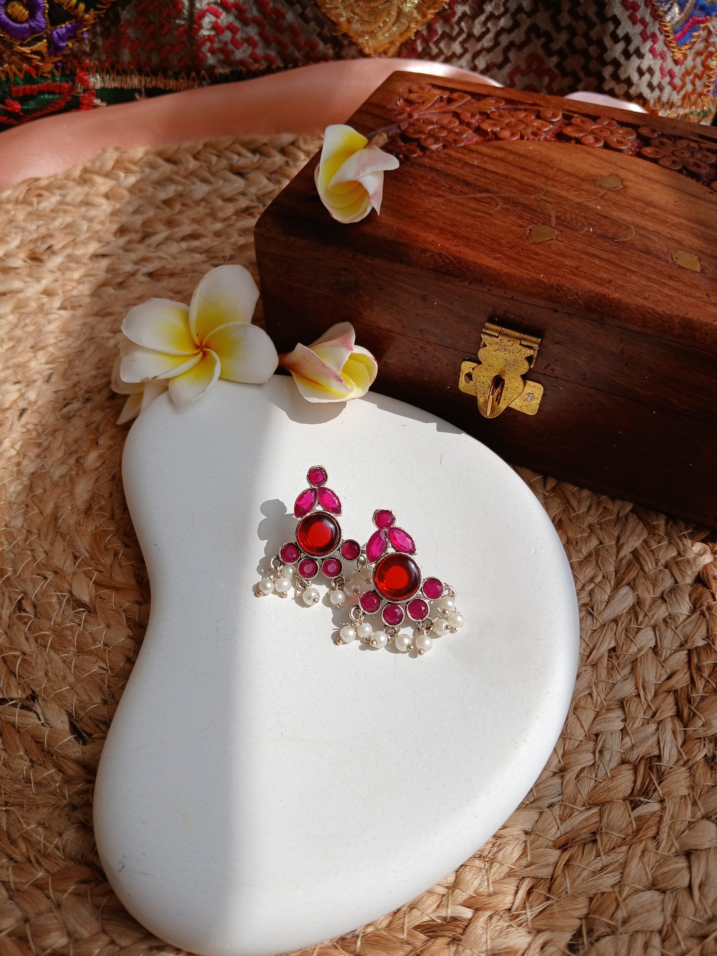Neha Maroon Deramdrops Aadya's Fashion Blings