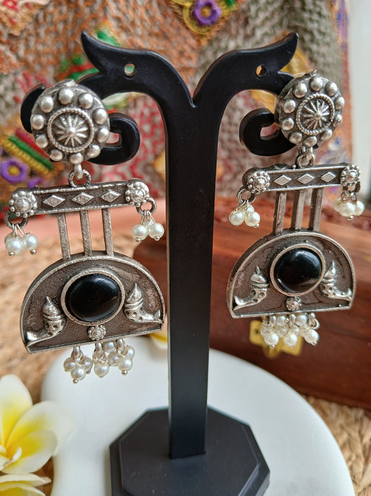 Ritika Black Earrings Aadya's Fashion Blings