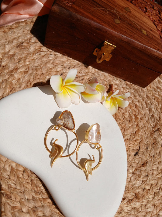 Veda Gold Earrings Aadya's Fashion Blings
