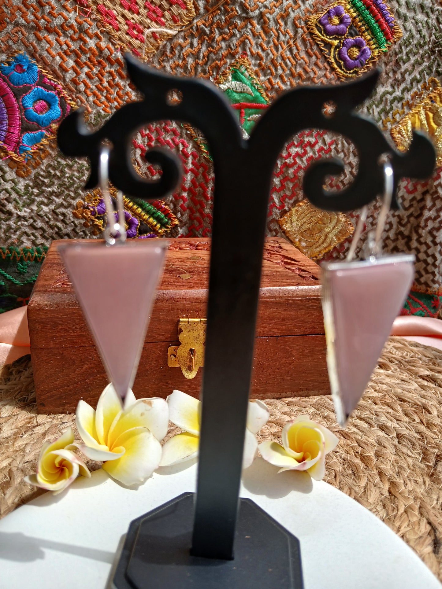 Priya Pink Danglers