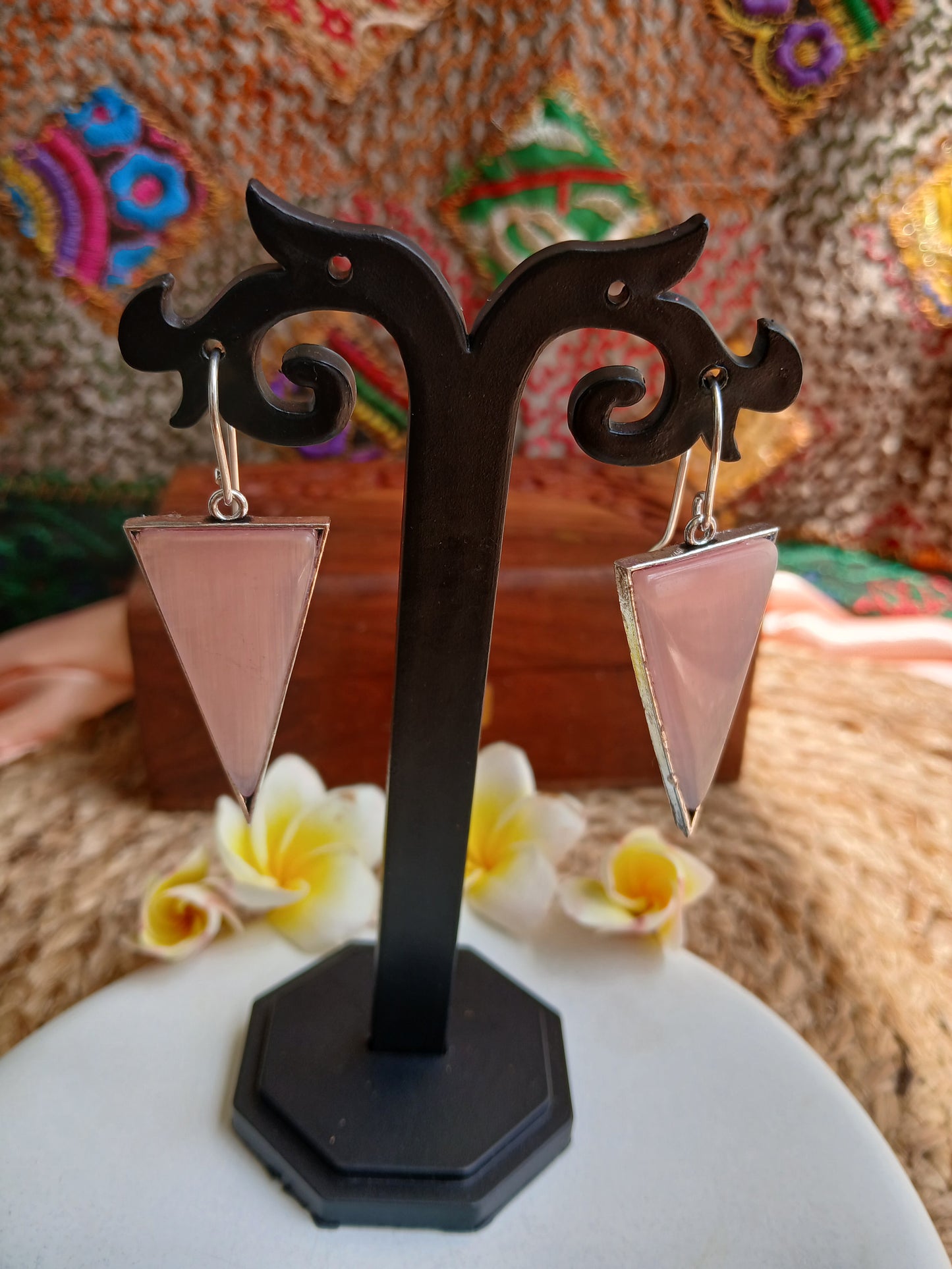 Priya Pink Danglers