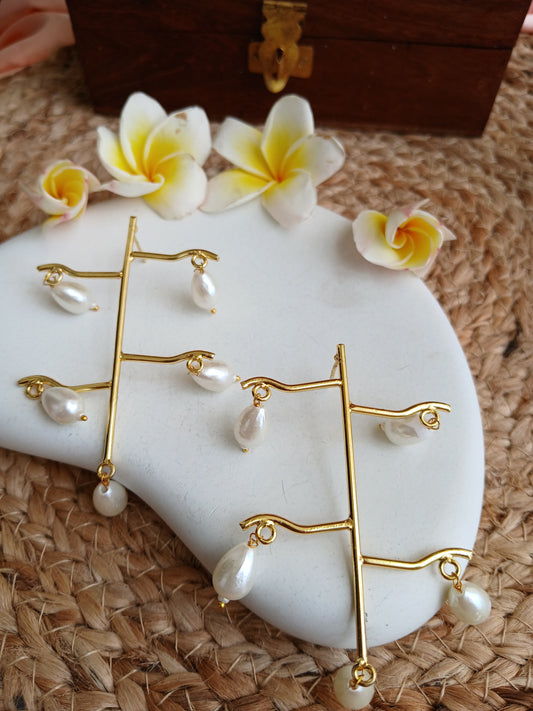 Simmi Gold Danglers Aadya's Fashion Blings