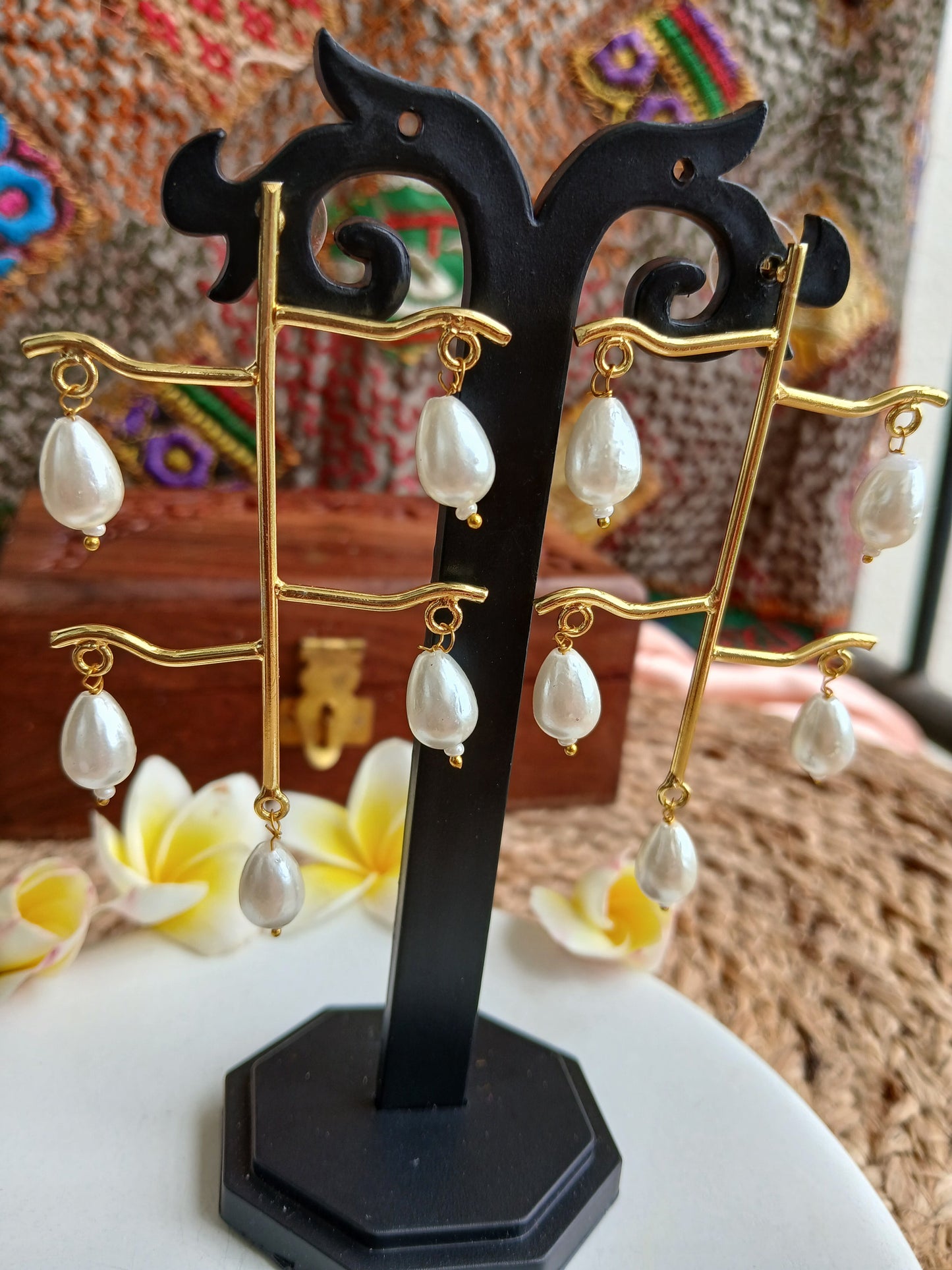 Simmi Gold Danglers Aadya's Fashion Blings