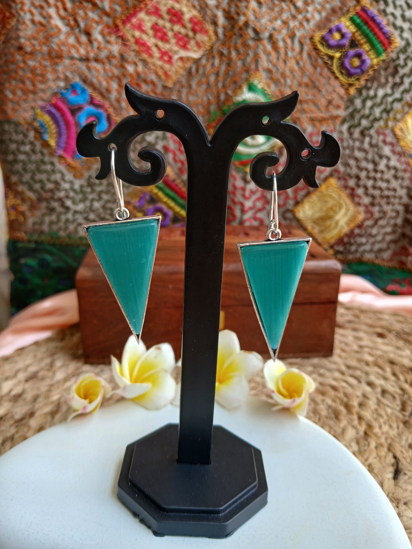 Priya Mint Danglers Aadya's Fashion Blings