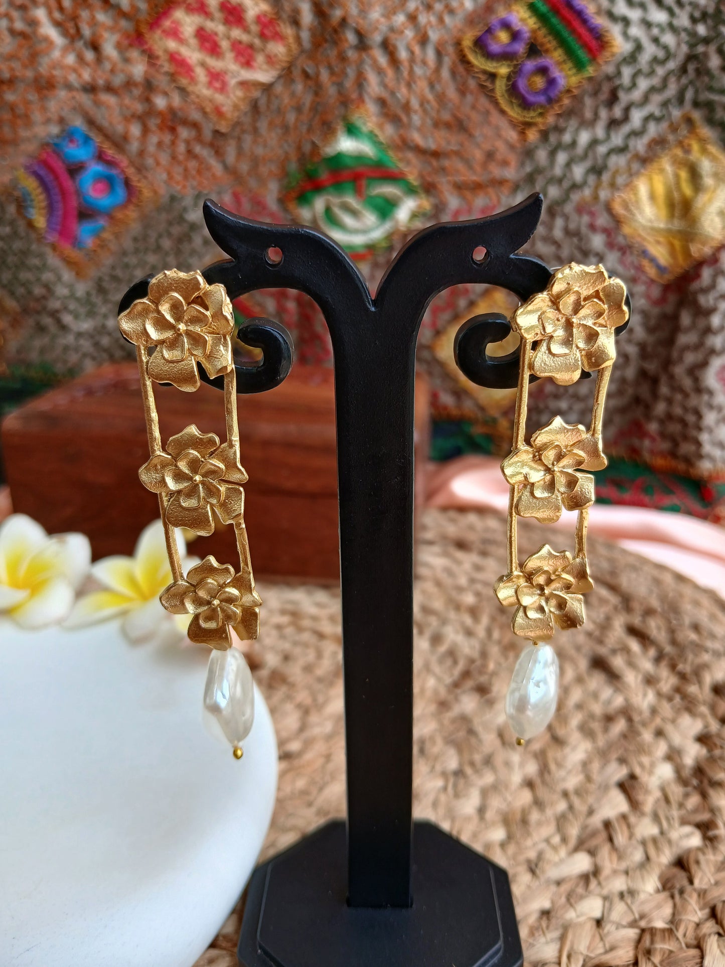 Bakula Pearl Gold Aadya's Fashion Blings