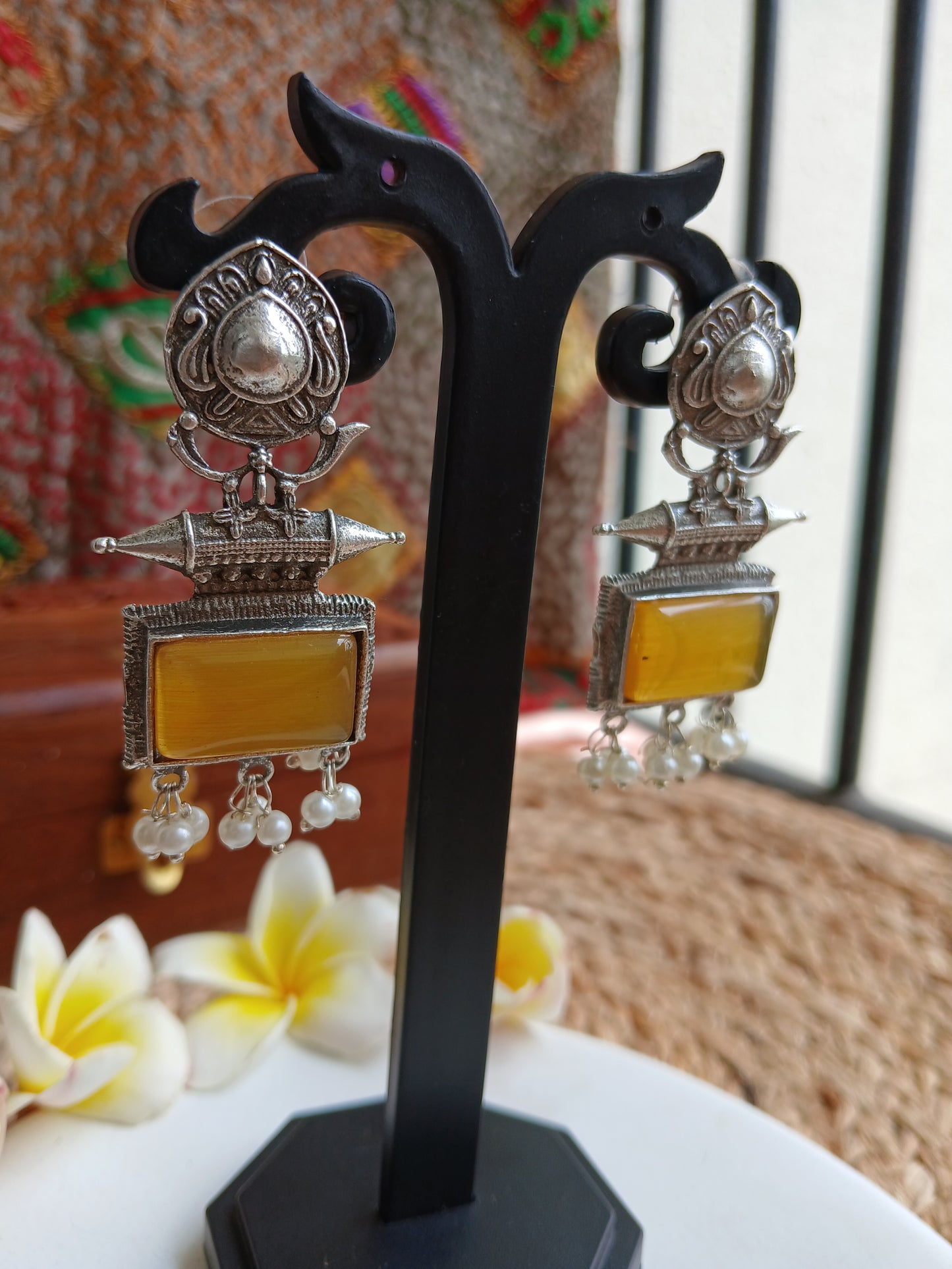Diya Yellow Earrings