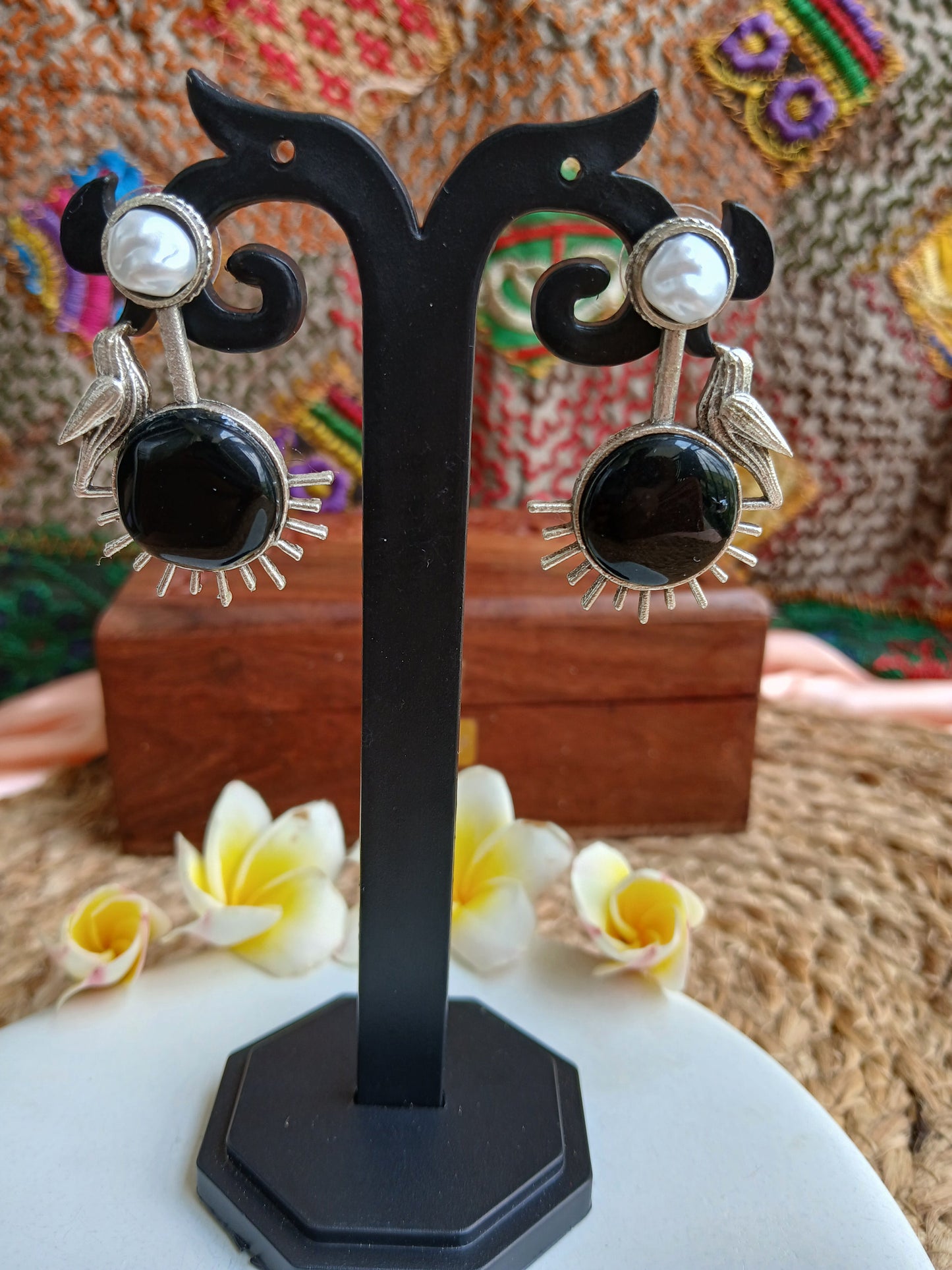 Sanya Black Studds Aadya's Fashion Blings