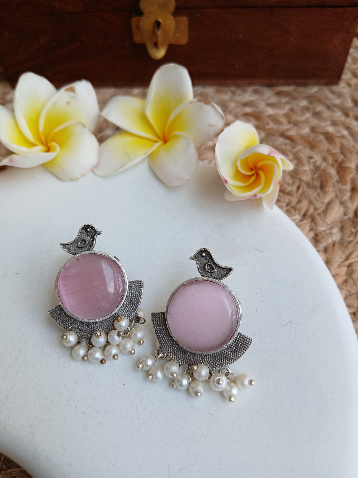 Kavya Pink Studds Aadya's Fashion Blings