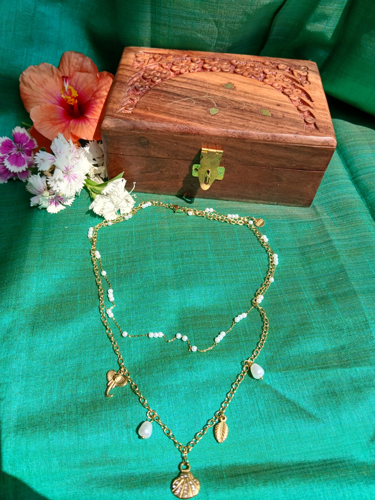 Golden Shoreline Pendant Aadya's Fashion Blings