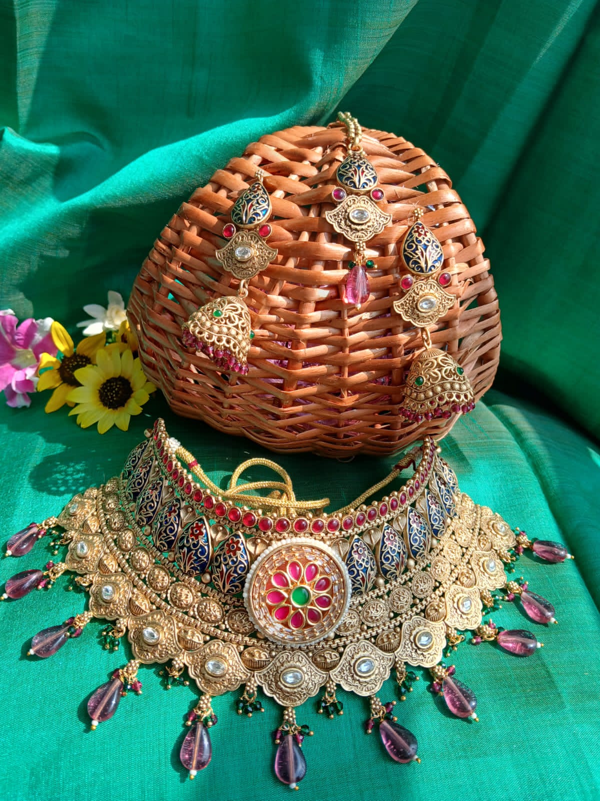 Jodha Rajwadi Necklace Set Aadya's Fashion Blings