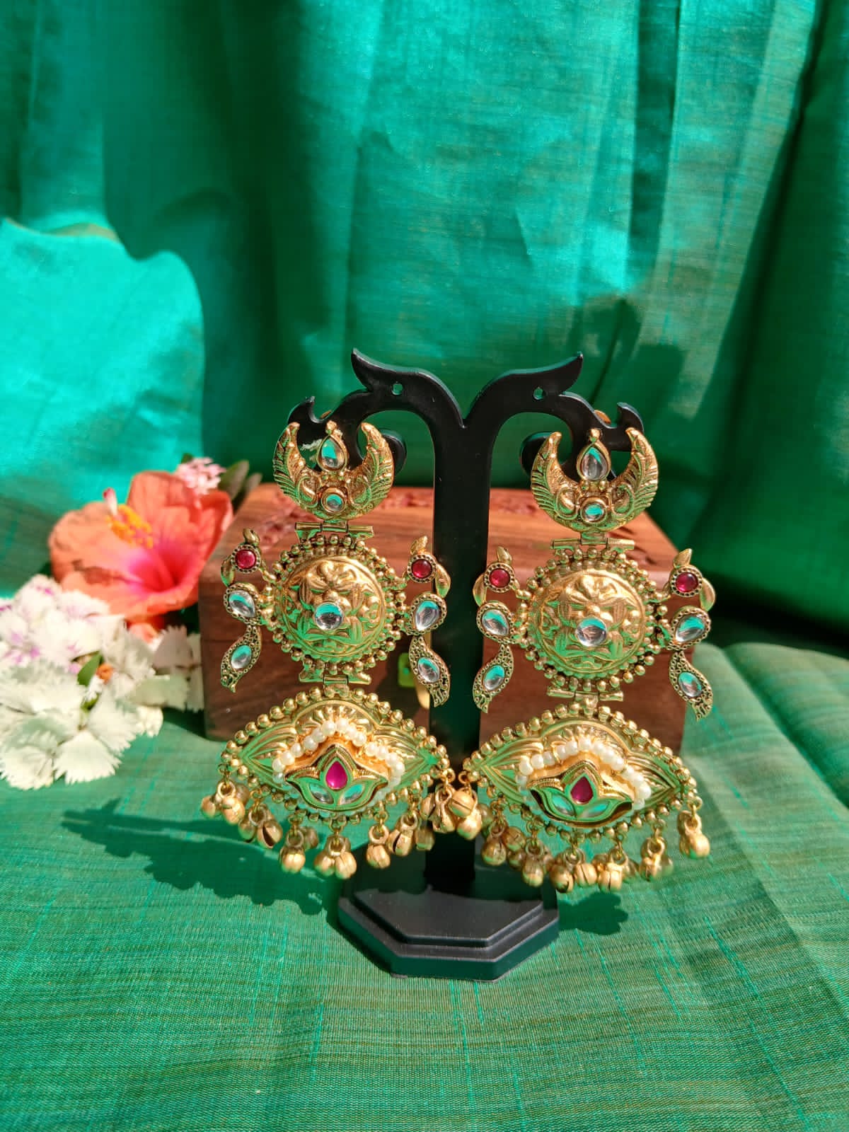 Suhani Gold Earrings Aadya's Fashion Blings