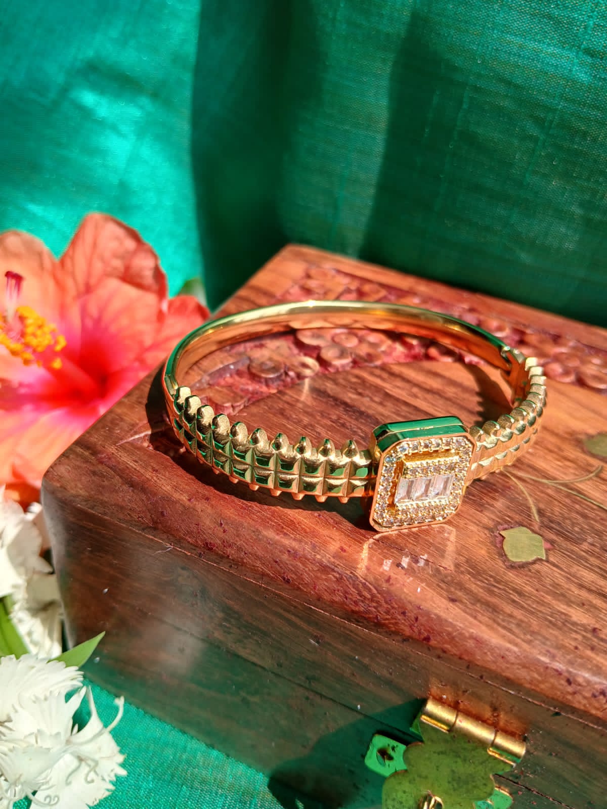 Golden Crane Bangle