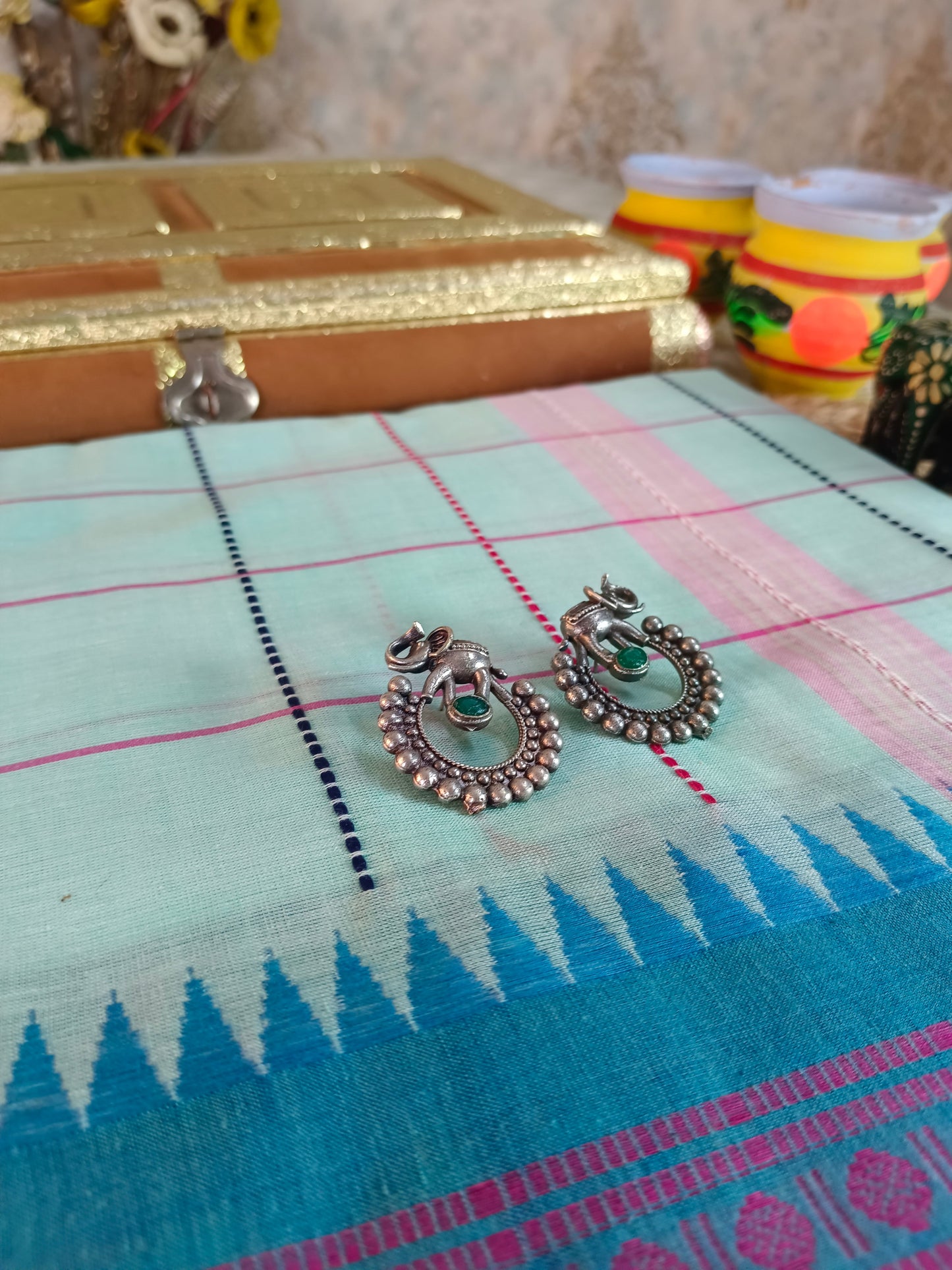 Nilrekha Handloom Saree Aadya's Fashion Blings