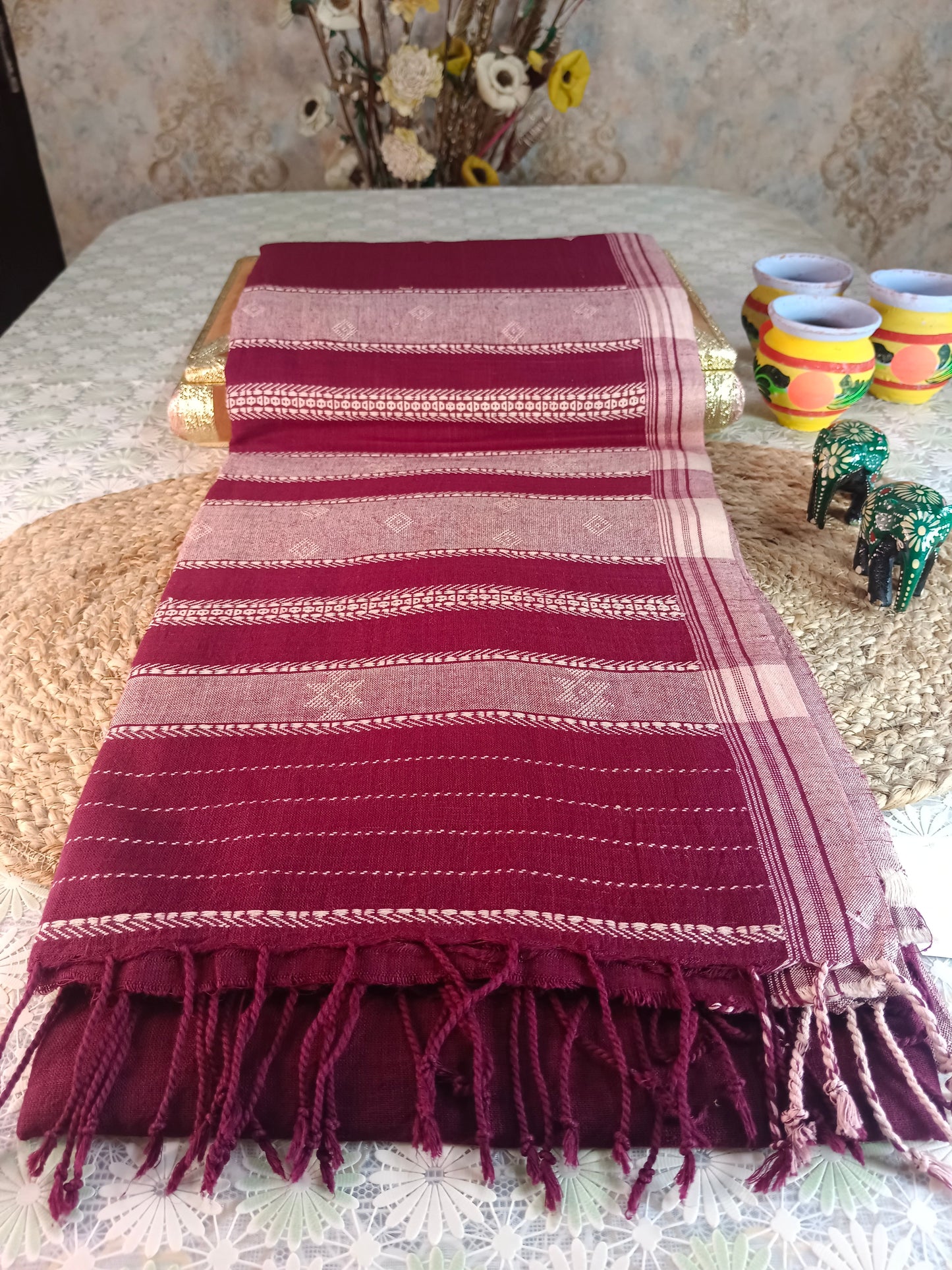 Amber Handloom Saree Aadya's Fashion Blings