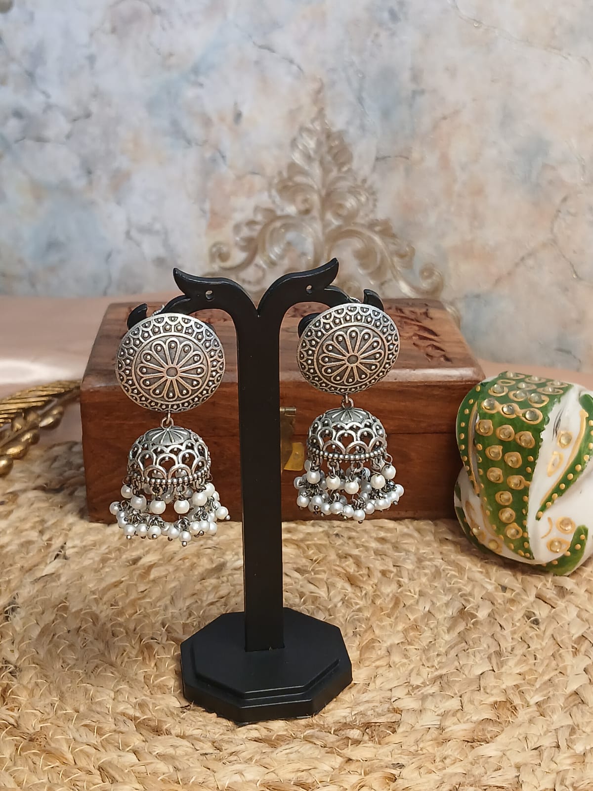 Kashvi Silver Earrings Aadya's Fashion Blings