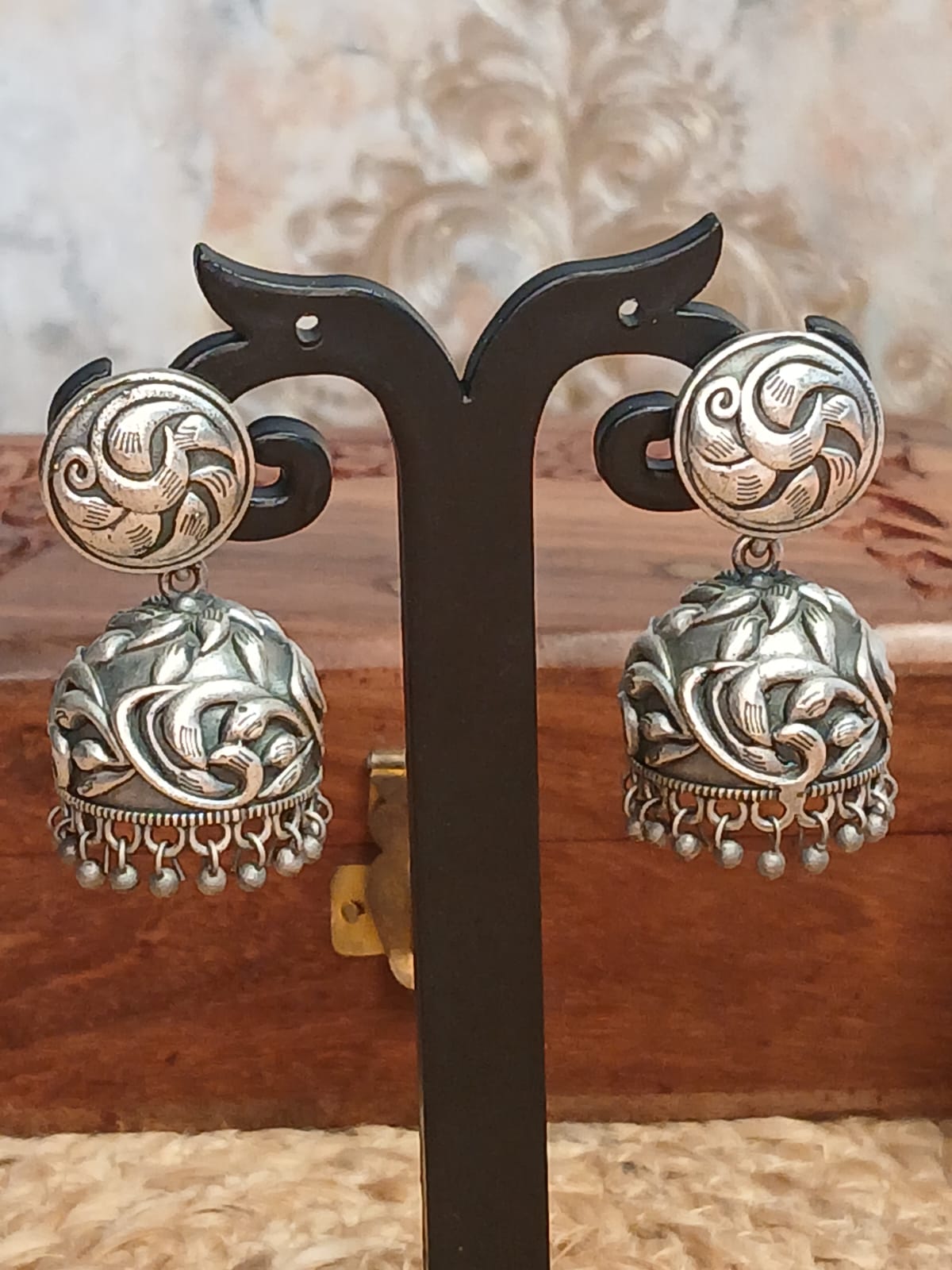 Sudha Silver Earrings Aadya's Fashion Blings