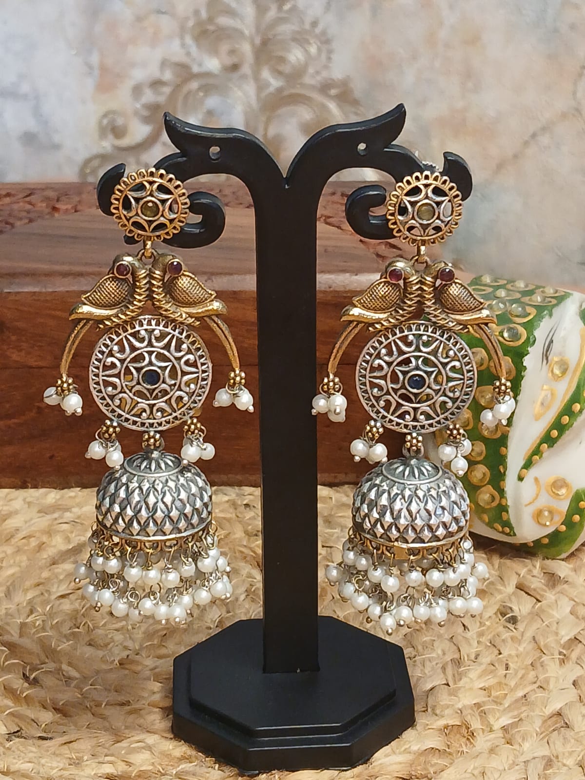 Chandi Multi Colour Jhumkas Aadya's Fashion Blings