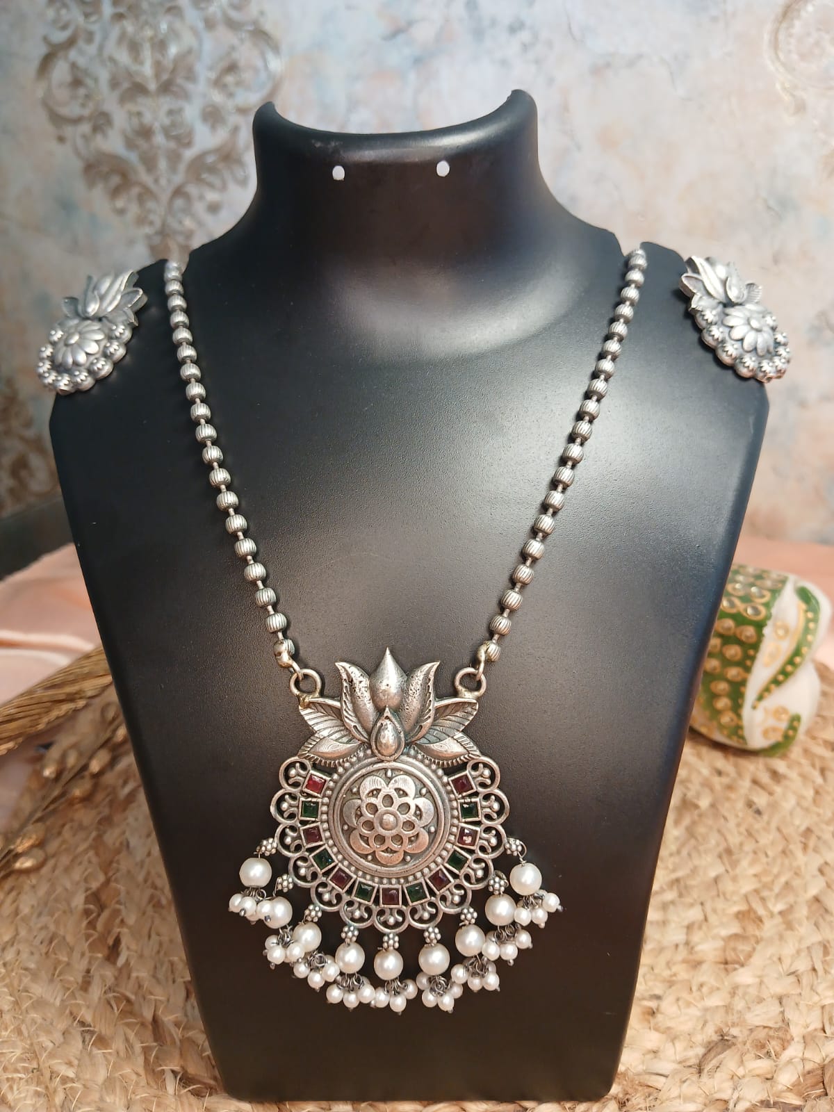 Rajni Silver Pendant Aadya's Fashion Blings