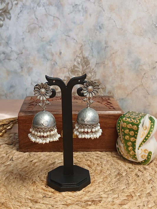Sanvi Silver Earrings Aadya's Fashion Blings