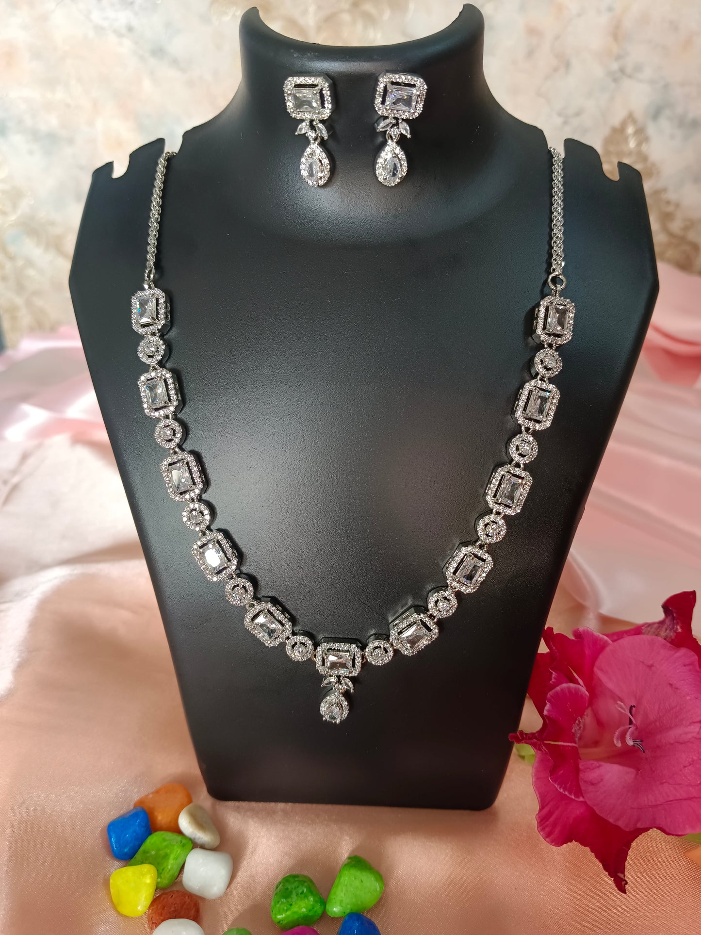 Anvi White Necklace Aadya's Fashion Blings