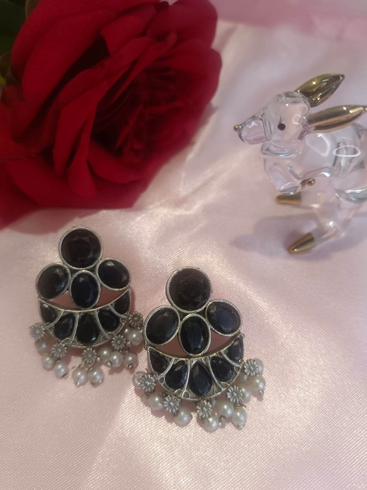 Chandani Black Studds Aadya's Fashion Blings