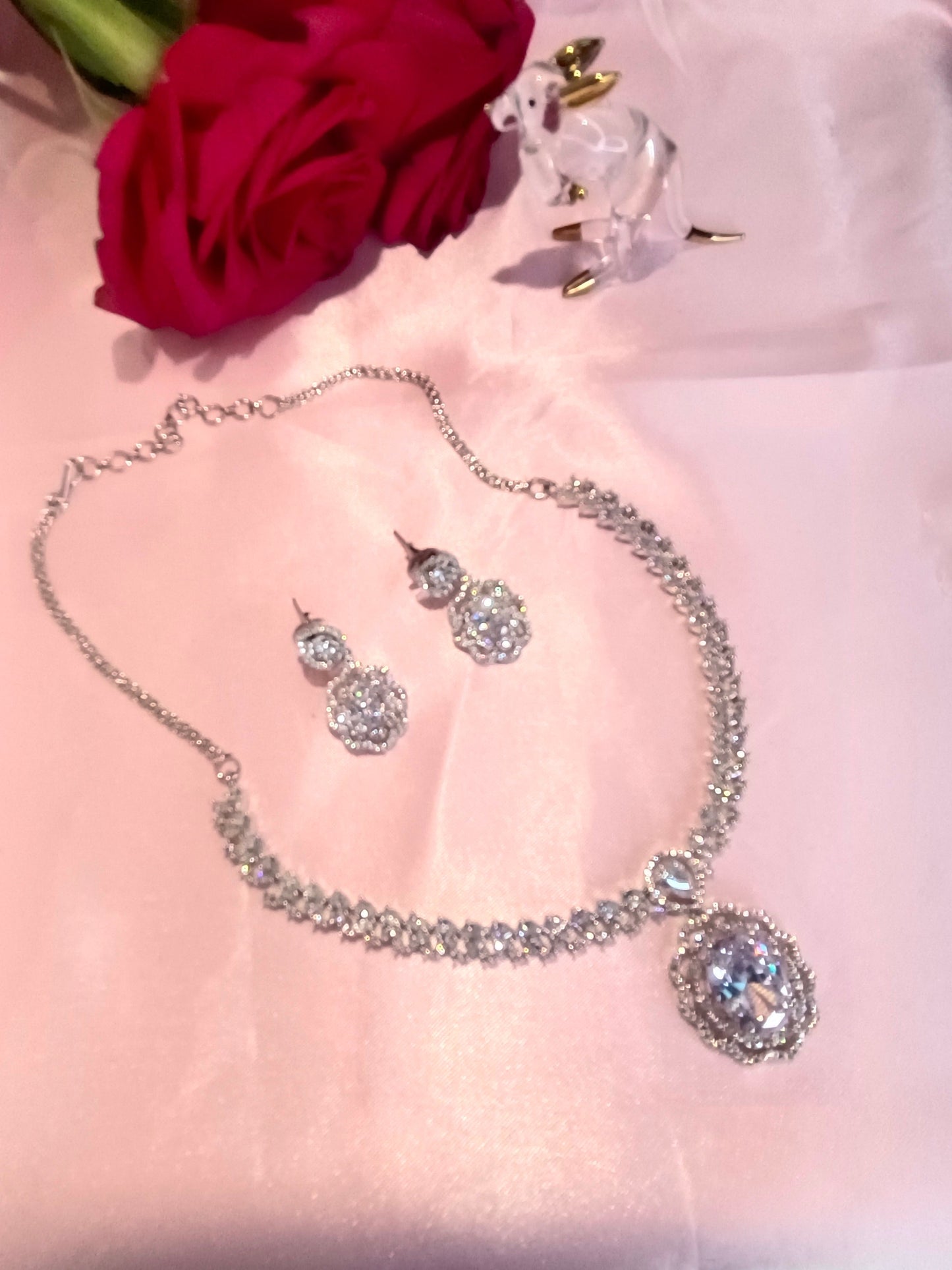 Eliza White AD Necklace Aadya's Fashion Blings