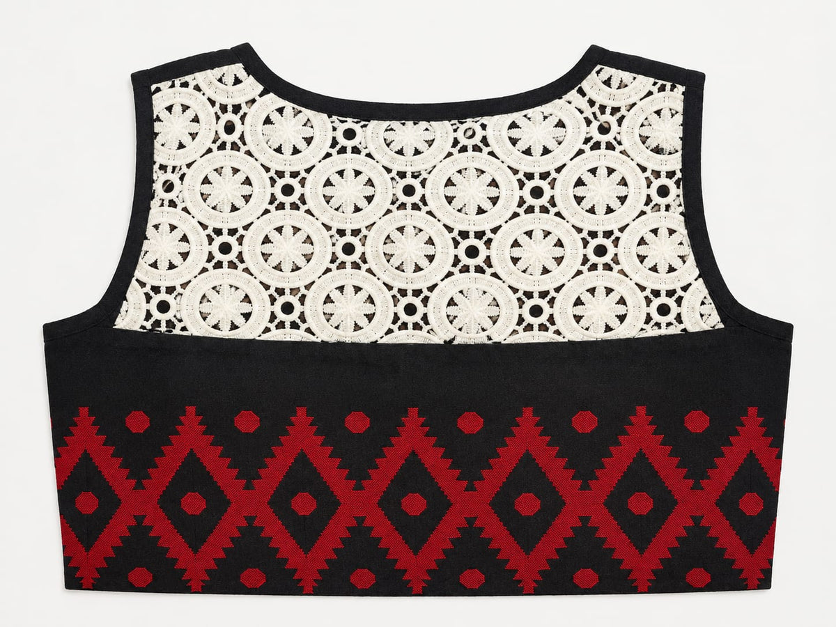 Riddhi Cutwork Black Blouse Aadya's Fashion Blings