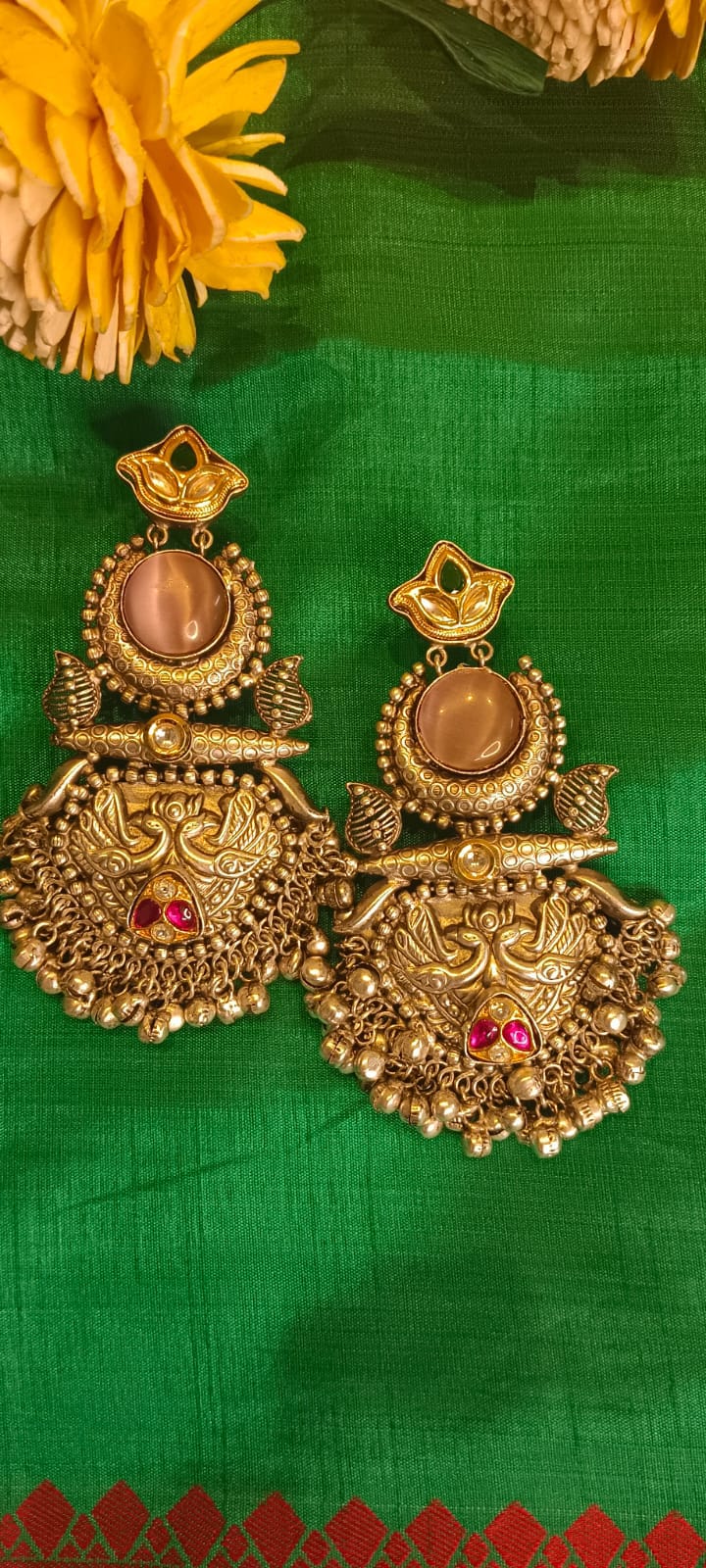 Shimmer Silver Earrings Aadya's Fashion Blings