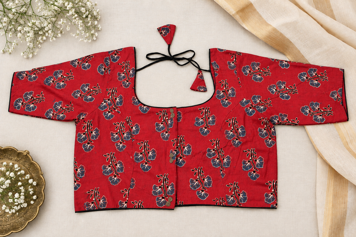 Drishani Kalamkari Blouse Aadya's Fashion Blings