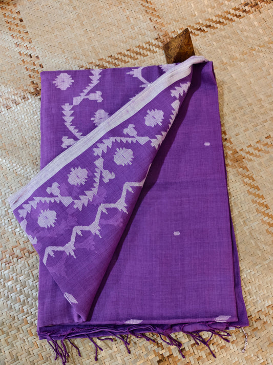 Sanjukta Handspun Handwoven Jamdani Aadya's Fashion Blings