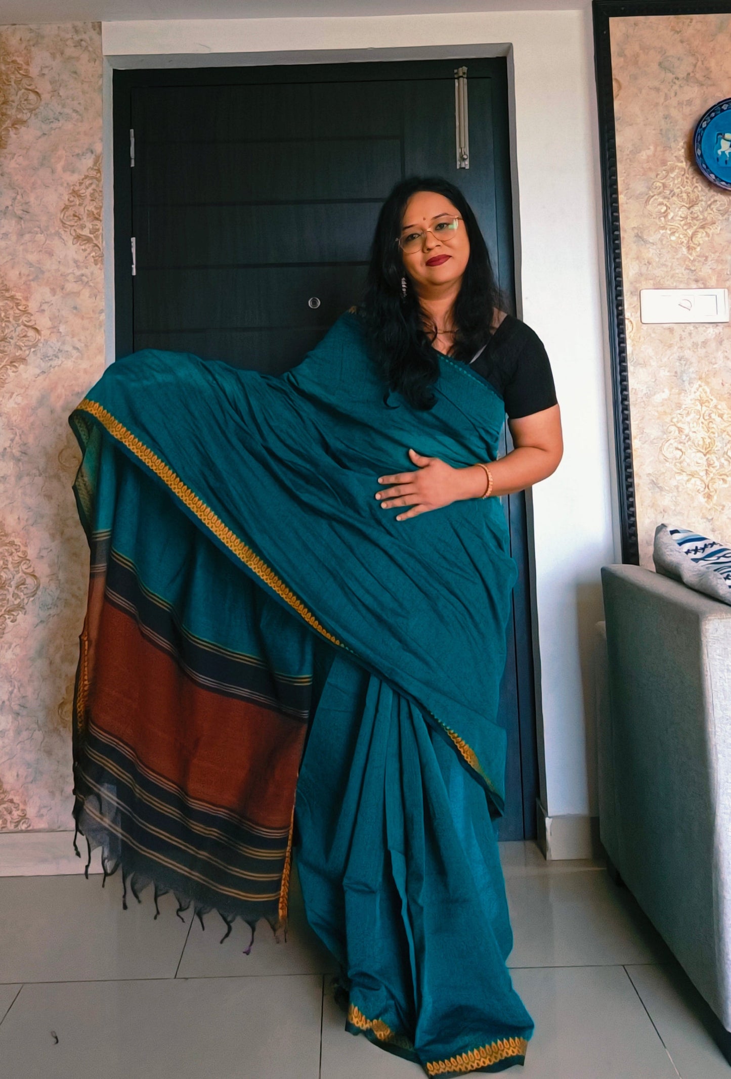 Hemangi Handloom Saree Aadya's Fashion Blings
