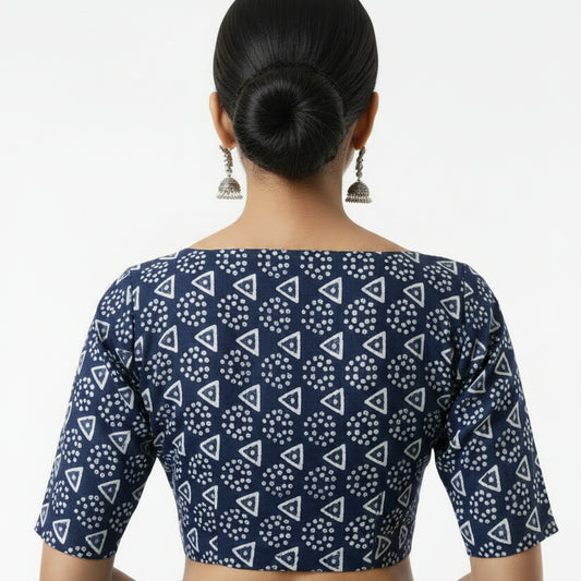 Ritika Indigo Blouse Aadya's Fashion Blings