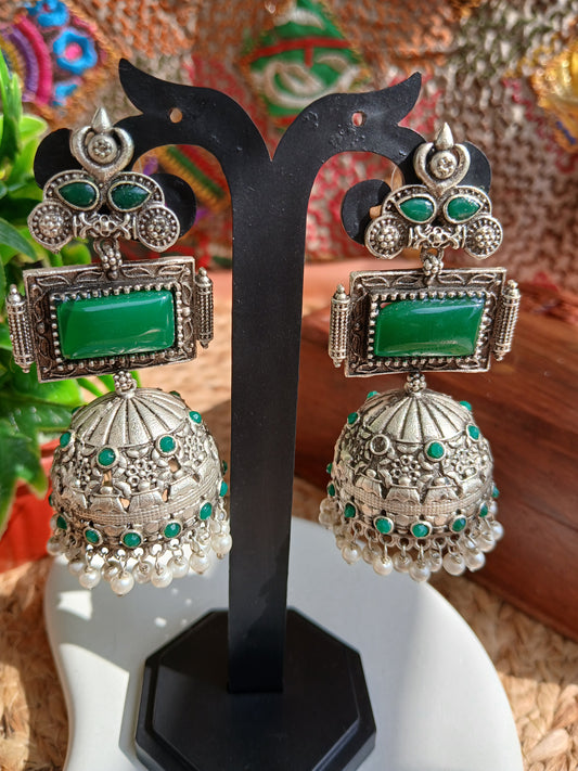 Allure Green Jhumki