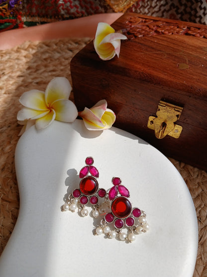 Neha Maroon Deramdrops Aadya's Fashion Blings