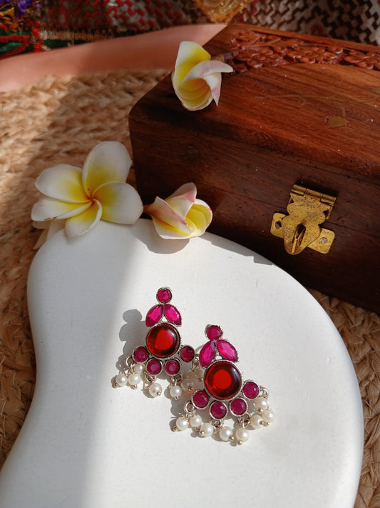 Neha Maroon Deramdrops