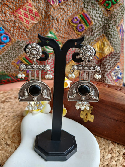 Ritika Black Earrings Aadya's Fashion Blings