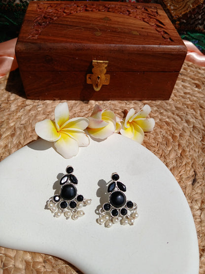 Neha Black Deramdrops Aadya's Fashion Blings