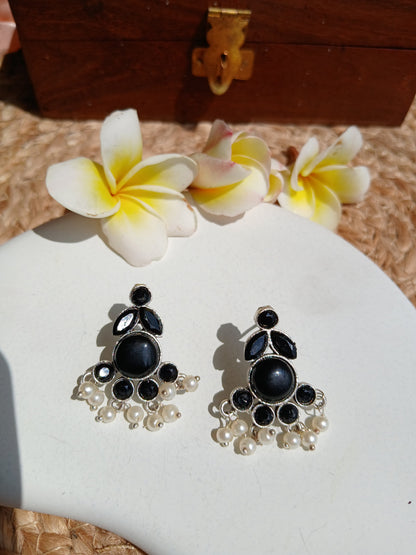 Neha Black Deramdrops Aadya's Fashion Blings