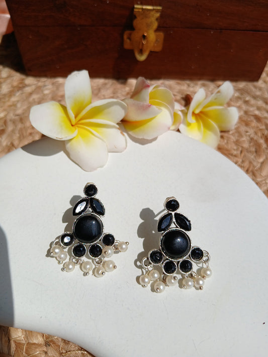 Neha Black Deramdrops Aadya's Fashion Blings