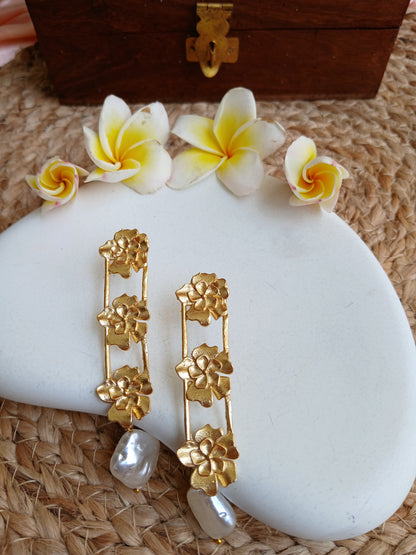 Bakula Pearl Gold Aadya's Fashion Blings