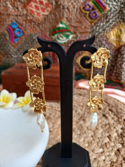 Bakula Pearl Gold Aadya's Fashion Blings