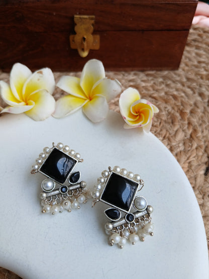 Isha Glem Black Studds Aadya's Fashion Blings