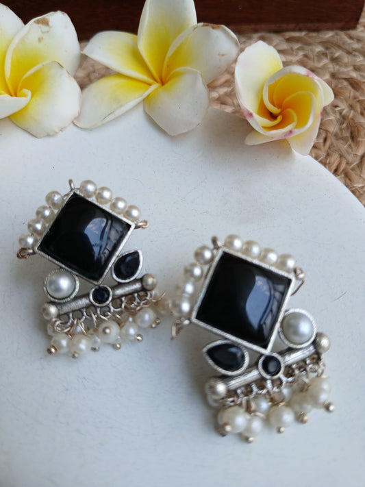 Isha Glem Black Studds Aadya's Fashion Blings