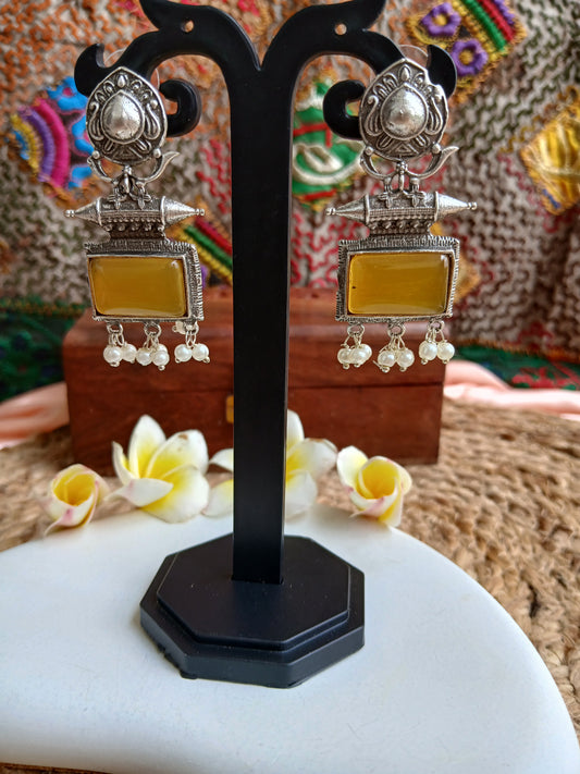 Diya Yellow Earrings