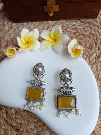 Diya Yellow Earrings Aadya's Fashion Blings