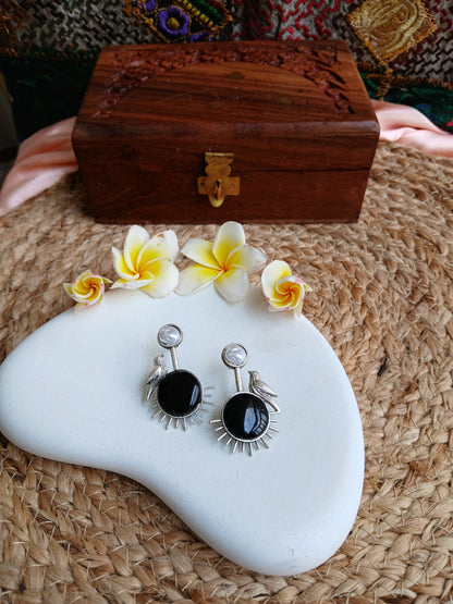 Sanya Black Studds Aadya's Fashion Blings