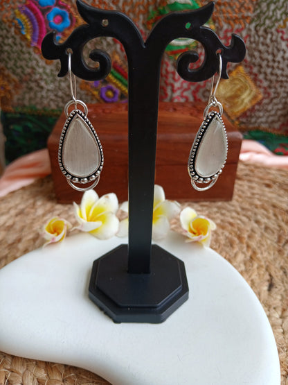 Sara White Danglers Aadya's Fashion Blings