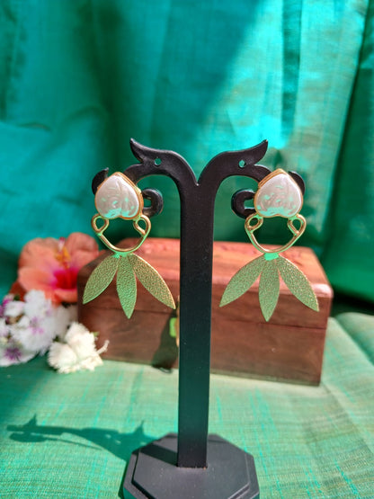 Divya Golden Earrings Aadya's Fashion Blings