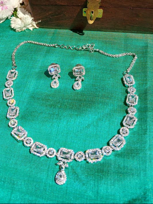 Anvi White Necklace Aadya's Fashion Blings