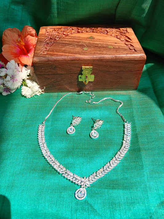 Ananya White Necklace Aadya's Fashion Blings